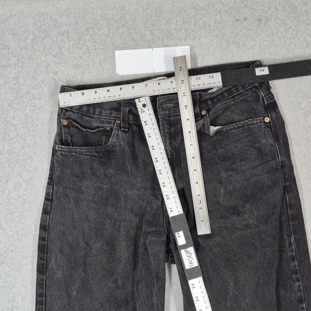 Levi's 550 Men Jeans 36X32 Black Denim Relaxed Fit Grunge Embroidered